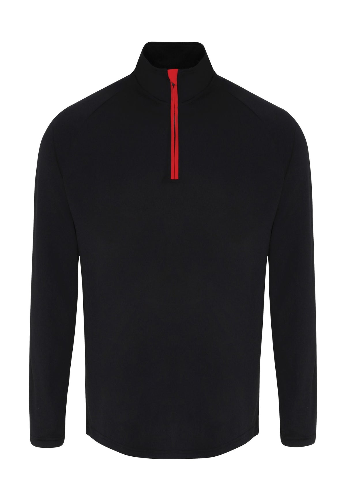 Performance Quarter Zip in Black/Red