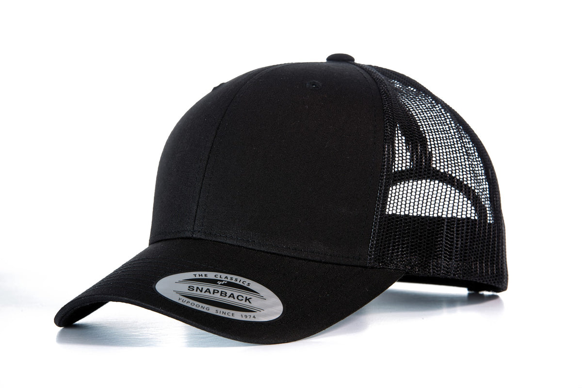 Retro Trucker Cap in Black