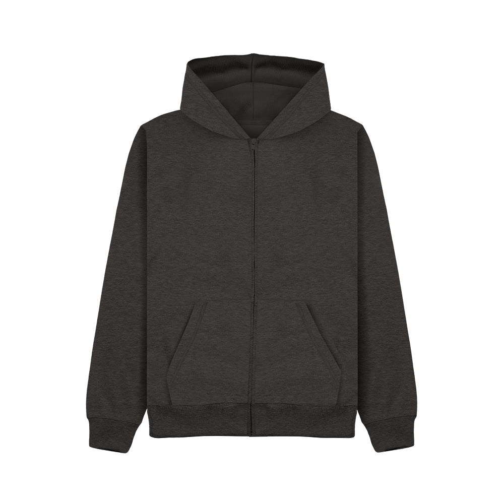 Kids' Zip Hoodie - Charcoal Melange