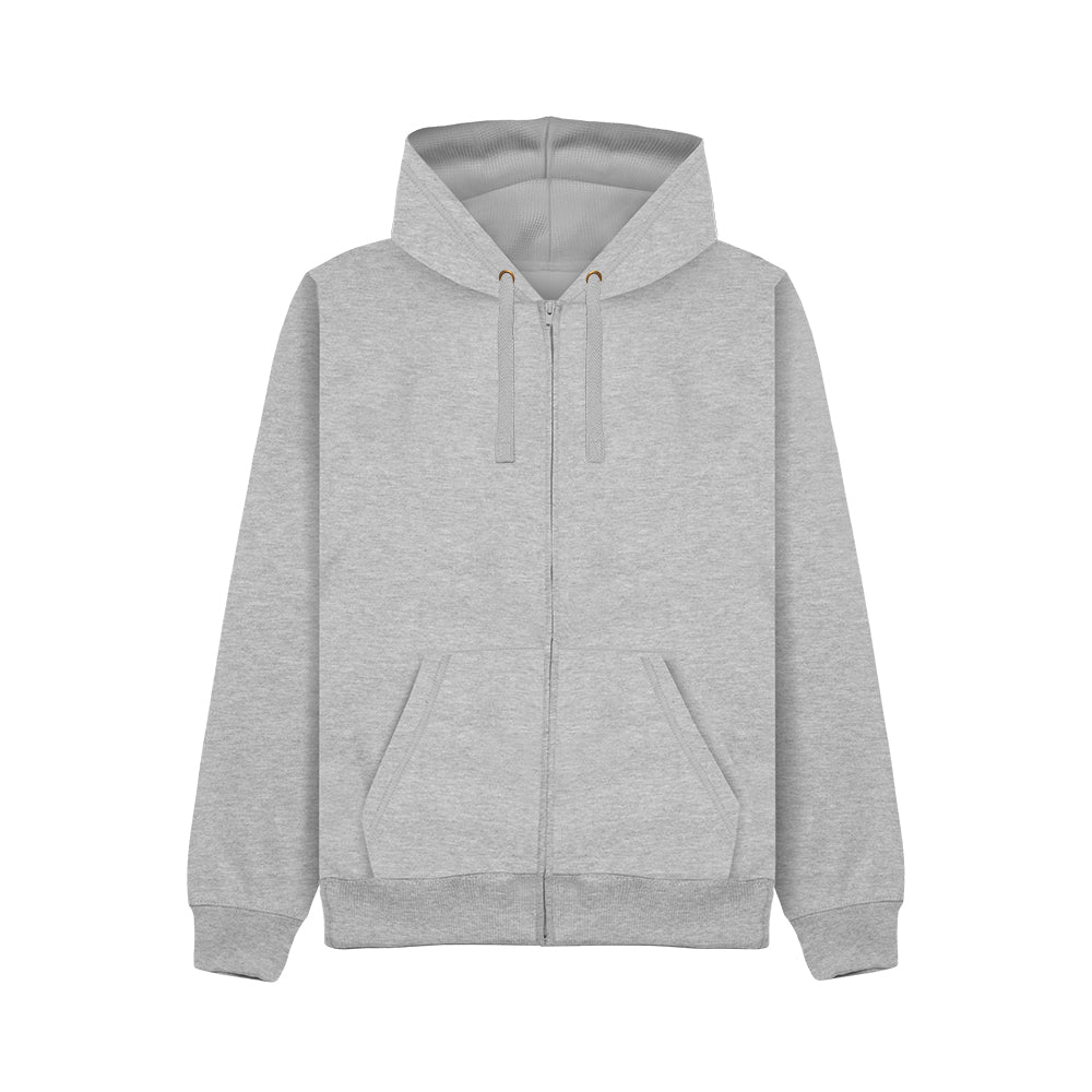 Zip Hoodie - Heather Grey