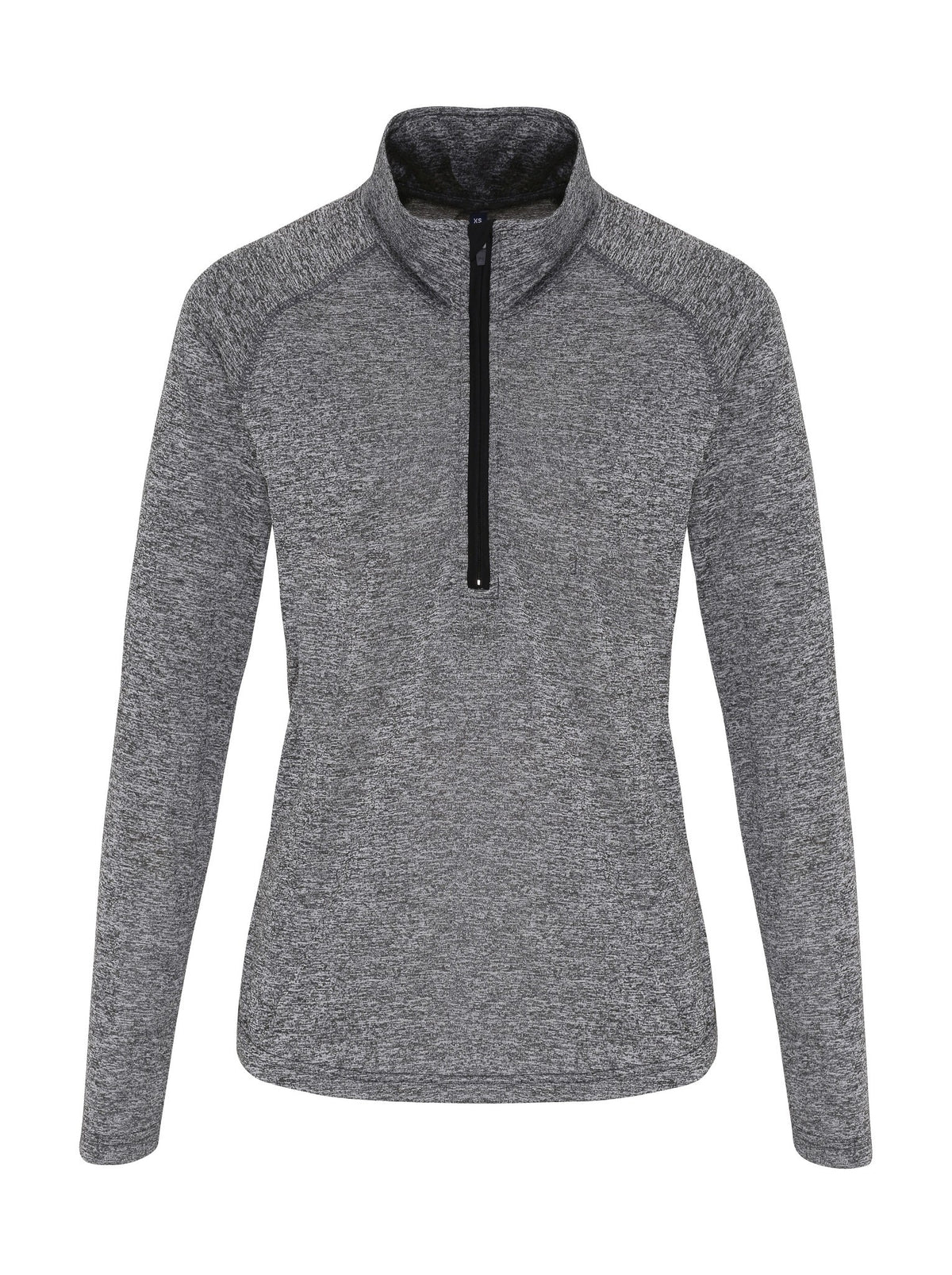Women's Performance Quarter Zip in Black Melange/Black
