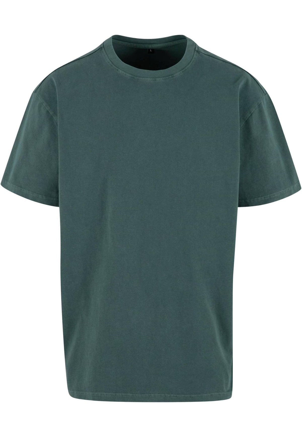 Acid-wash Heavy Oversized Tee - Bottle Green