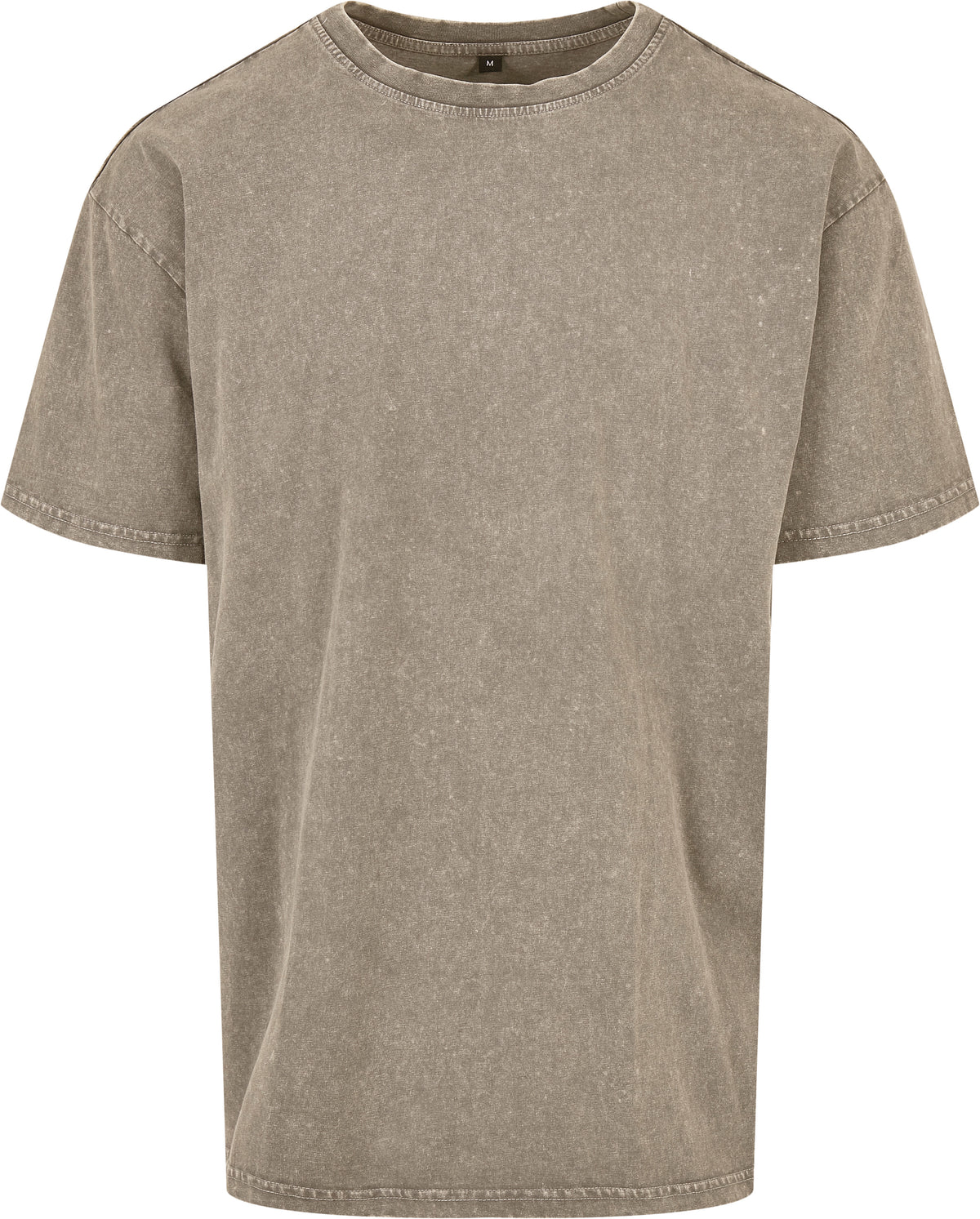 Acid-wash Heavy Oversized Tee - Dark Khaki