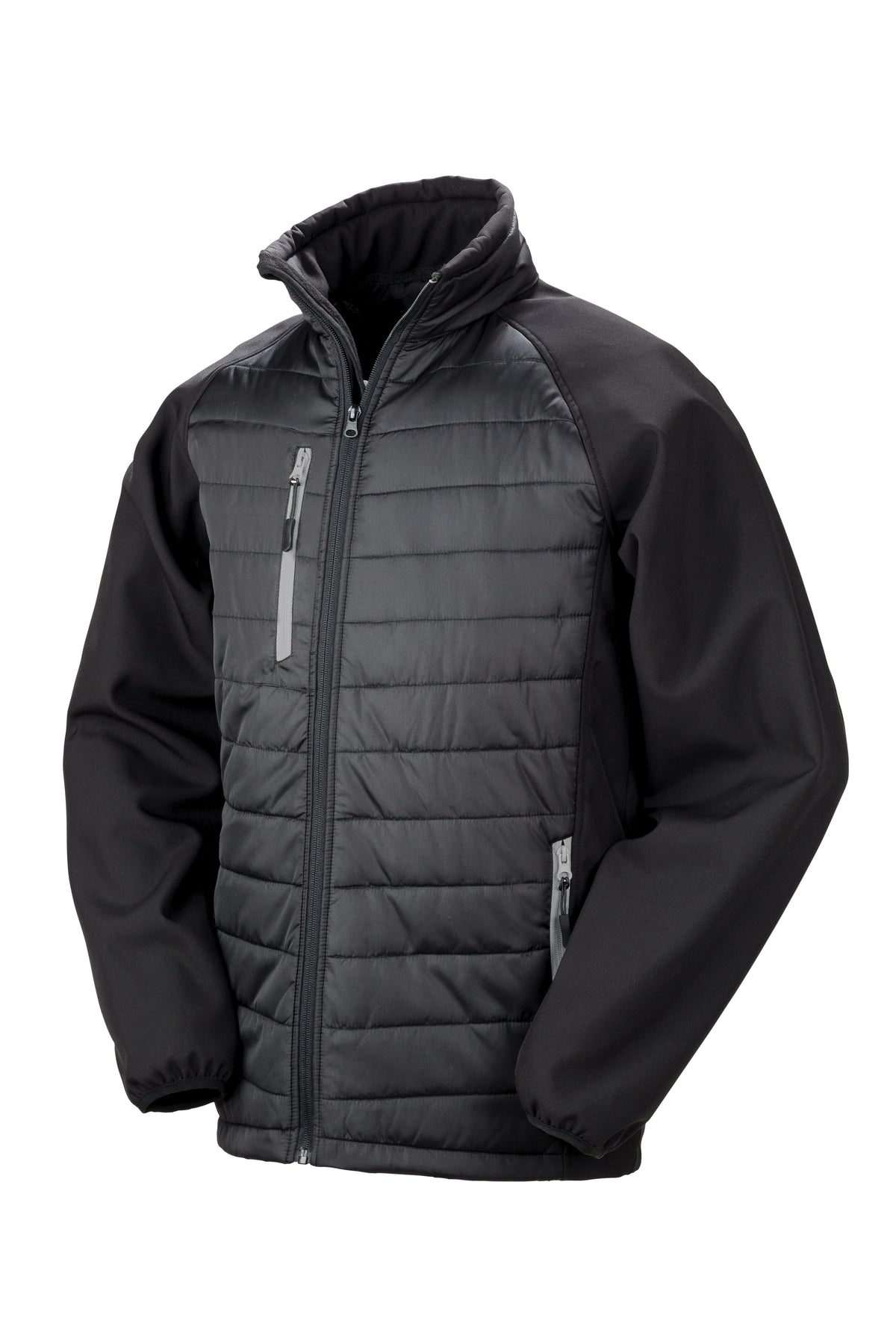 Padded Work Jacket - Black / Grey