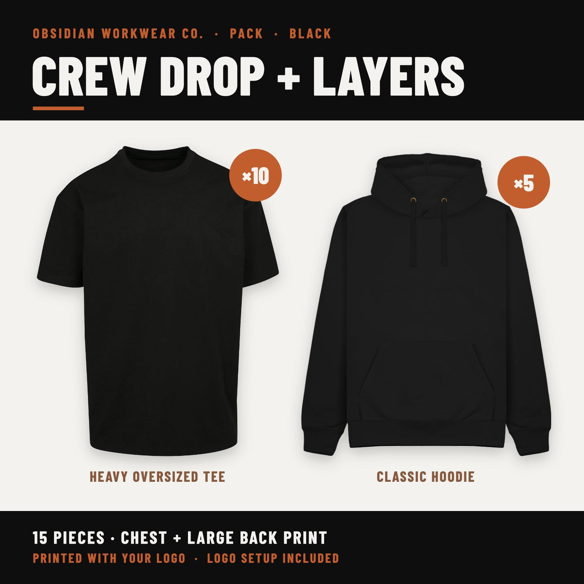 Crew Drop + Layers Pack - Black