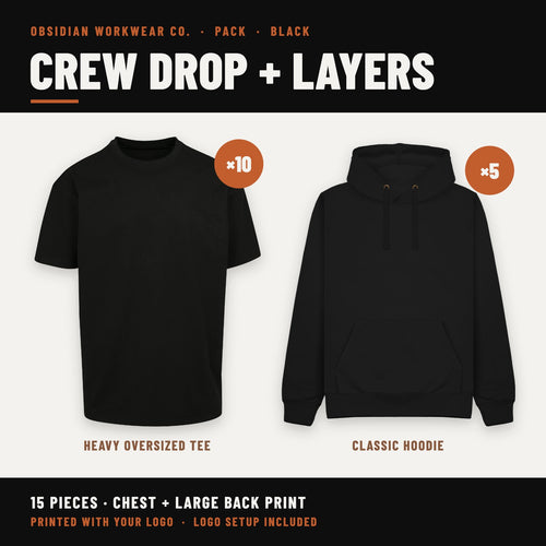 Crew Drop + Layers Pack - Black