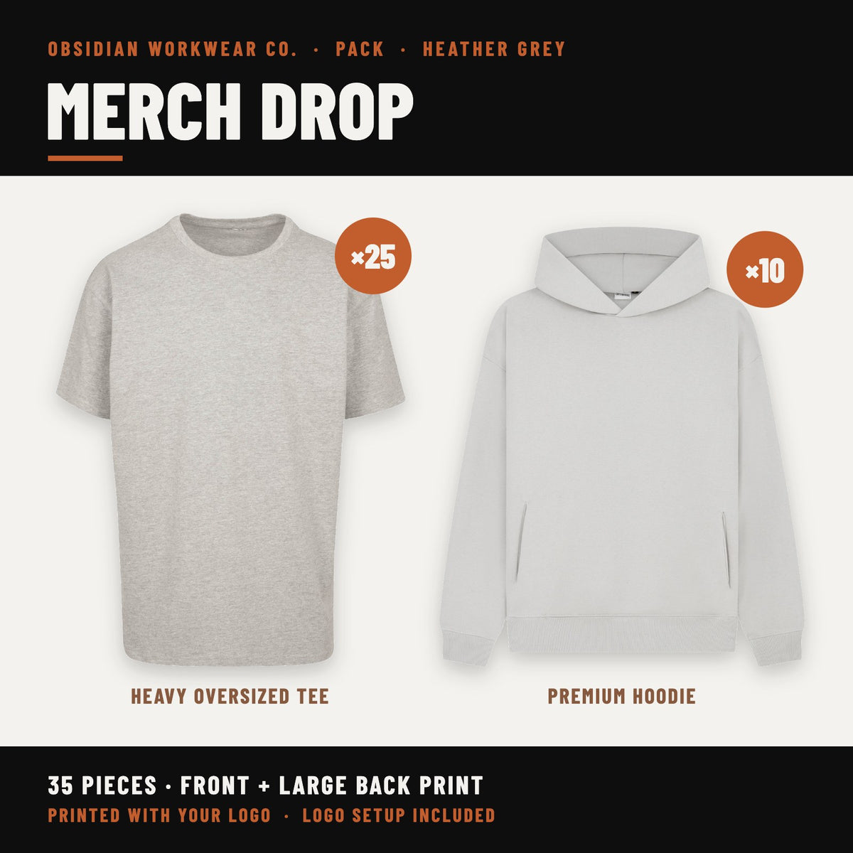 Merch Drop Pack - Heather Grey