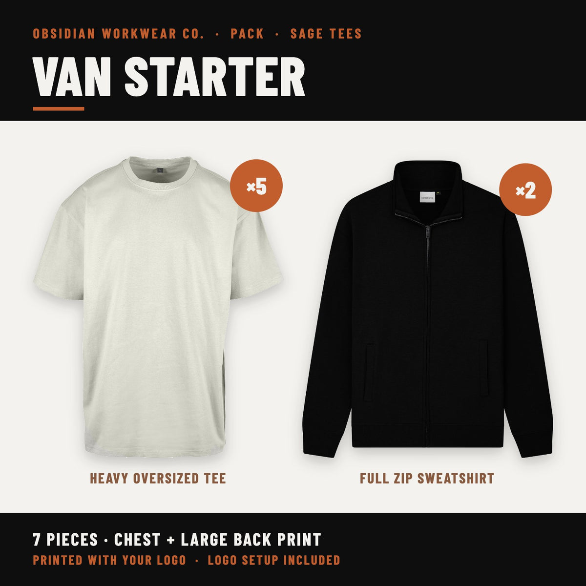 Van Starter Pack - Sage tees
